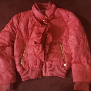 Juicy Couture Dark Coral Kids Ruffle Jacket